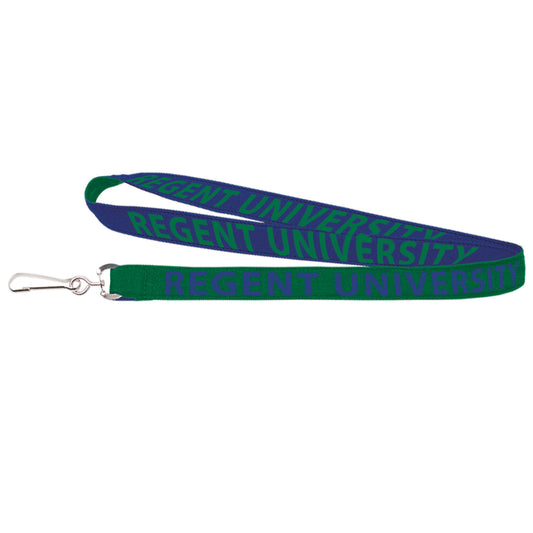 Reverse Color Woven Lanyard