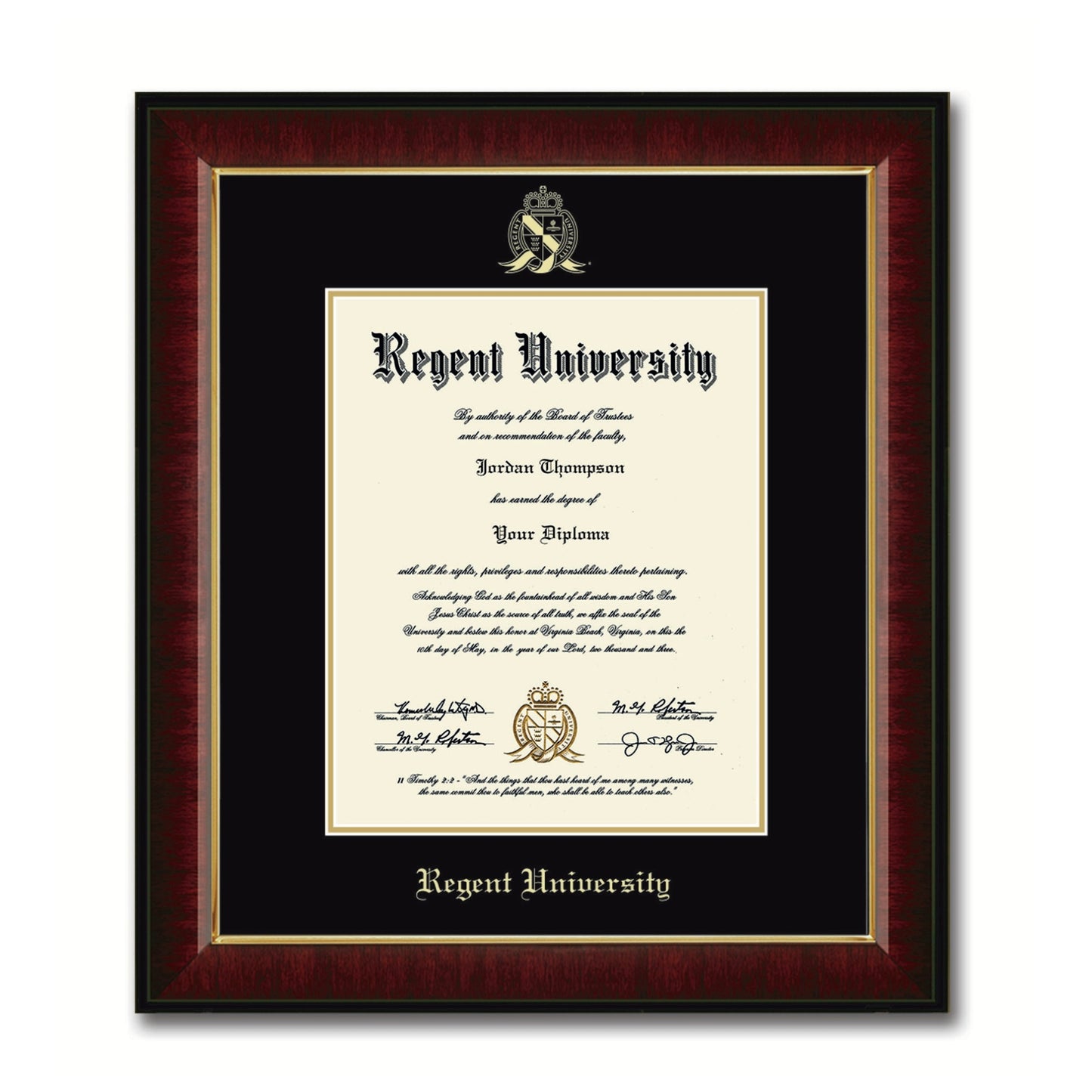 Gold Embossed Diploma Frame