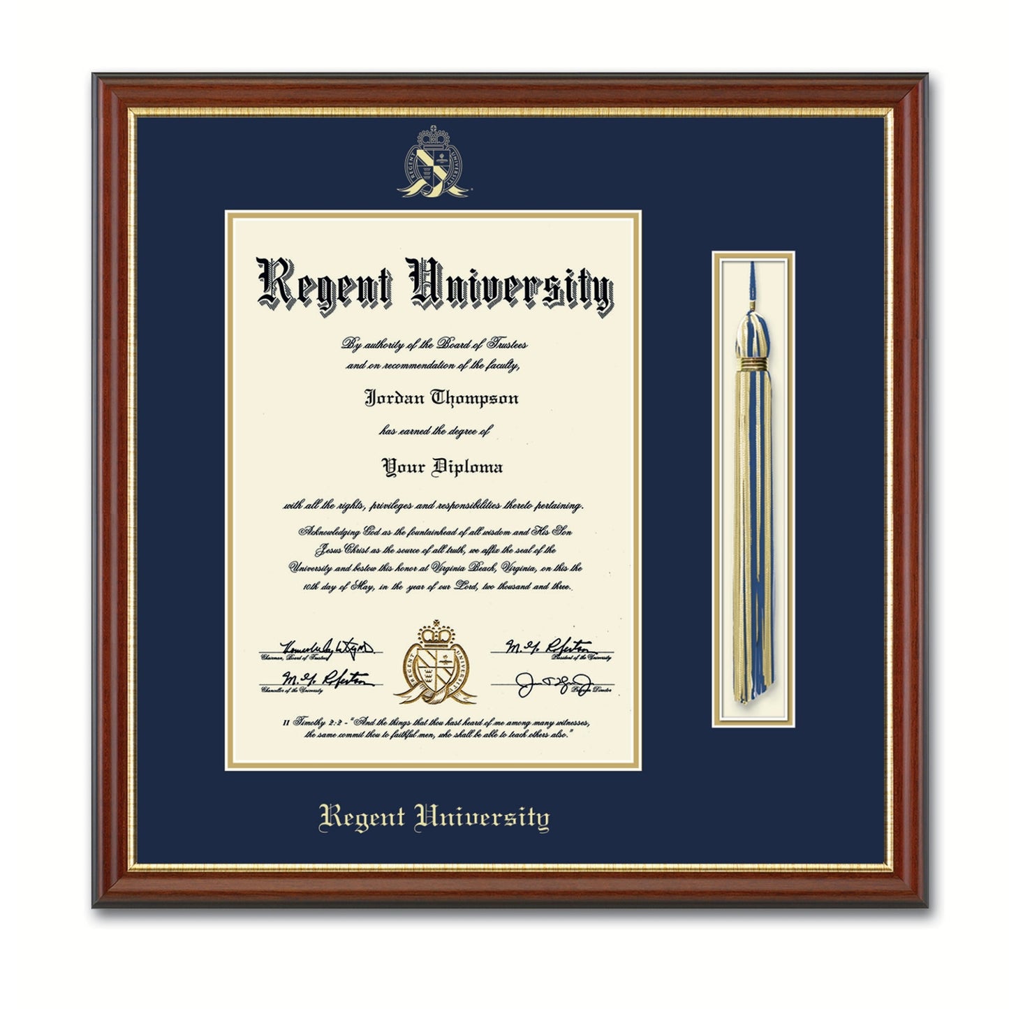 Tassel & Cord Diploma Frame